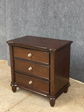 Load image into Gallery viewer, Traditional Dark Cherry 3-Drawer Nightstand