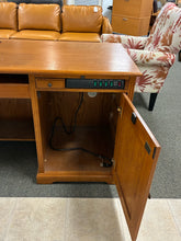 Load image into Gallery viewer, Oak Executive Desk with File Cabinet