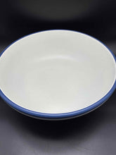 Load image into Gallery viewer, Pottery Beige 3 Piece Blue Round Fruit Serving bowl