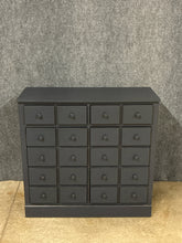 Load image into Gallery viewer, Navy Apothecary Style Cabinet With 2 Drawers
