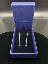 Load image into Gallery viewer, Swarovski Silvertone Earrings