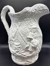 Load image into Gallery viewer, Staffordshire White Porcelain 1 Piece Vintage Pitcher