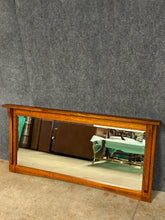 Load image into Gallery viewer, Mission Style Oak Framed Wall Mirror