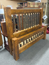 Load image into Gallery viewer, King Size Rustic Wood Bed Frame