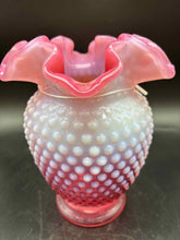 Load image into Gallery viewer, Pink Fenton Glass Ombre White Vase