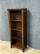 Load image into Gallery viewer, Narrow Dark Wood Bookcase