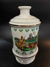 Load image into Gallery viewer, Porcelain Vintage Shamrock White Print Bottle