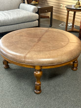 Load image into Gallery viewer, Oversized Leather Top Ottoman/Coffee Table