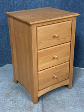 Load image into Gallery viewer, Solid Cherry 3 Drawer Nightstand