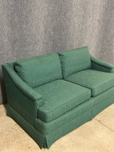 Load image into Gallery viewer, Traditional Green Upholstered Loveseat with Skirted Base