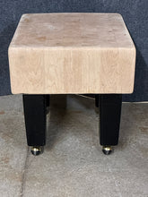 Load image into Gallery viewer, Solid Wood Butcher Block Accent Table