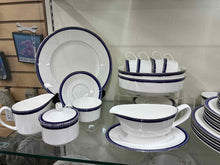 Load image into Gallery viewer, Royal Worcester Silver Trim Blue Dinnerware set