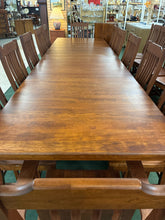 Load image into Gallery viewer, Custom Cherry Dining Table with 20 Chairs, 3 Leaf Extensions