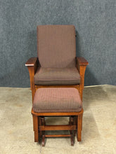 Load image into Gallery viewer, Ethan Allen Mission Style Glider &amp; Ottoman