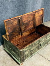 Load image into Gallery viewer, Reclaimed Wood Distressed Wood Storage Trunk/Coffee Table
