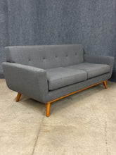 Load image into Gallery viewer, Dark Grey Upholstered Sofa