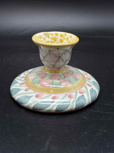 Load image into Gallery viewer, 1 Piece Mackenzie-Childs Ceramic Multi-Color Candle/Candleholder