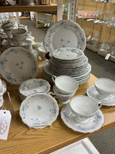 Load image into Gallery viewer, Haviland Blue Garland Platinum Trim Floral White Dinnerware set