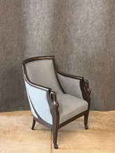 Load image into Gallery viewer, French Empire Style Carved Swan Arm Chair