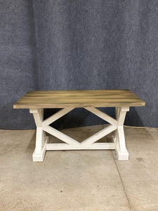 Custom Distressed Dining Table With Bench