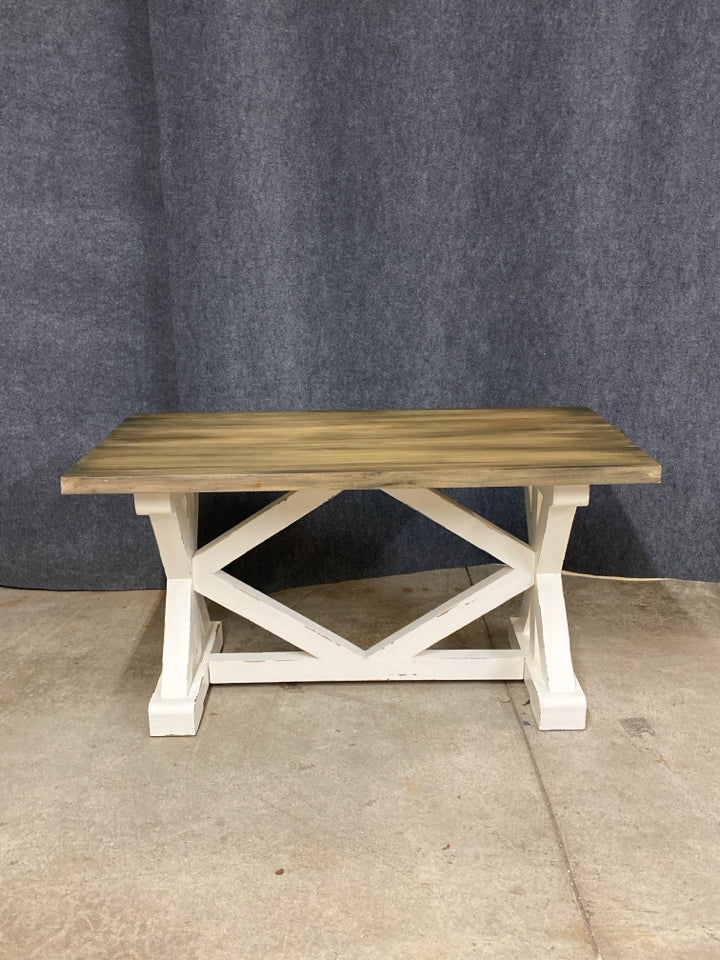 Custom Distressed Dining Table With Bench