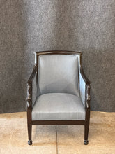 Load image into Gallery viewer, French Empire Style Carved Swan Arm Chair