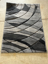 Load image into Gallery viewer, Grey Abstract Throw Rug