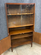 Load image into Gallery viewer, Mid-Century Modern Walnut Sliding Glass China Cabinet / Display Hutch