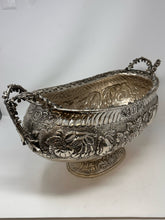 Load image into Gallery viewer, Silverplate Centerpiece Bowl With Fruit &amp; Floral Repousse Decoration