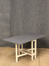 Load image into Gallery viewer, Grey &amp; White Painted Drop-Leaf Table