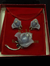 Load image into Gallery viewer, 2 Piece Pierced Lavender Jewelry set