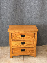 Load image into Gallery viewer, Amish-Made Mission 3-Drawer Nightstand