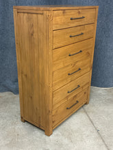 Load image into Gallery viewer, Light Wood 6 Drawer Chest