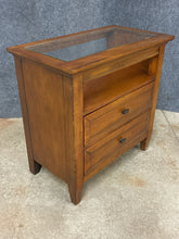 Load image into Gallery viewer, Bernie &amp; Phyl's Wooden 2-Drawer Nightstand