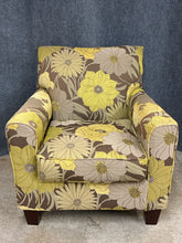 Load image into Gallery viewer, Green/Brown Floral Upholstered Accent Chair