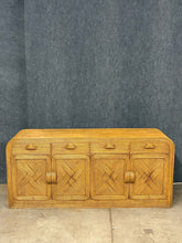 Load image into Gallery viewer, Vintage Rattan Wrapped Waterfall Credenza