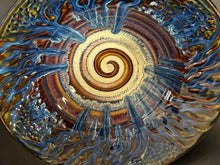 Load image into Gallery viewer, Pottery Swirl Blue Bowl