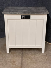 Load image into Gallery viewer, Grey/White Side Table with Power Outlet