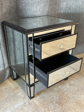 Load image into Gallery viewer, 2-Drawer Mirrored Nightstand