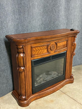 Load image into Gallery viewer, Dark Wood Electric Fireplace