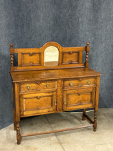Load image into Gallery viewer, Vintage Solid Oak Server Cabinet