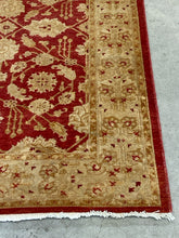 Load image into Gallery viewer, Hand-Knotted Wool Area Rug - Red &amp; Gold Floral