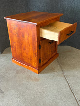 Load image into Gallery viewer, Tiger Maple Side Table with 1 Drawer + Storage Base