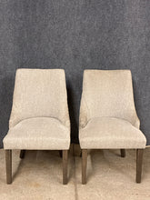 Load image into Gallery viewer, Pair of Grey Dining Chairs with Nailhead Trim