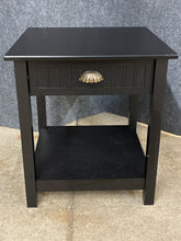 Load image into Gallery viewer, Black Side Table with Drawer