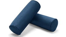 Load image into Gallery viewer, *NEW* Burrow (2) The Nomad Velvet Bolster Pillow in Midnight