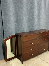 Load image into Gallery viewer, Bow Front Cherry Dresser With Mirror