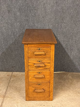 Load image into Gallery viewer, Vintage Oak 4-Drawer Cabinet