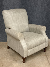 Load image into Gallery viewer, Grey Upholstered Manual Reclining Chair
