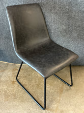 Load image into Gallery viewer, Set of 4 Contemporary Black Faux Leather Dining Chairs